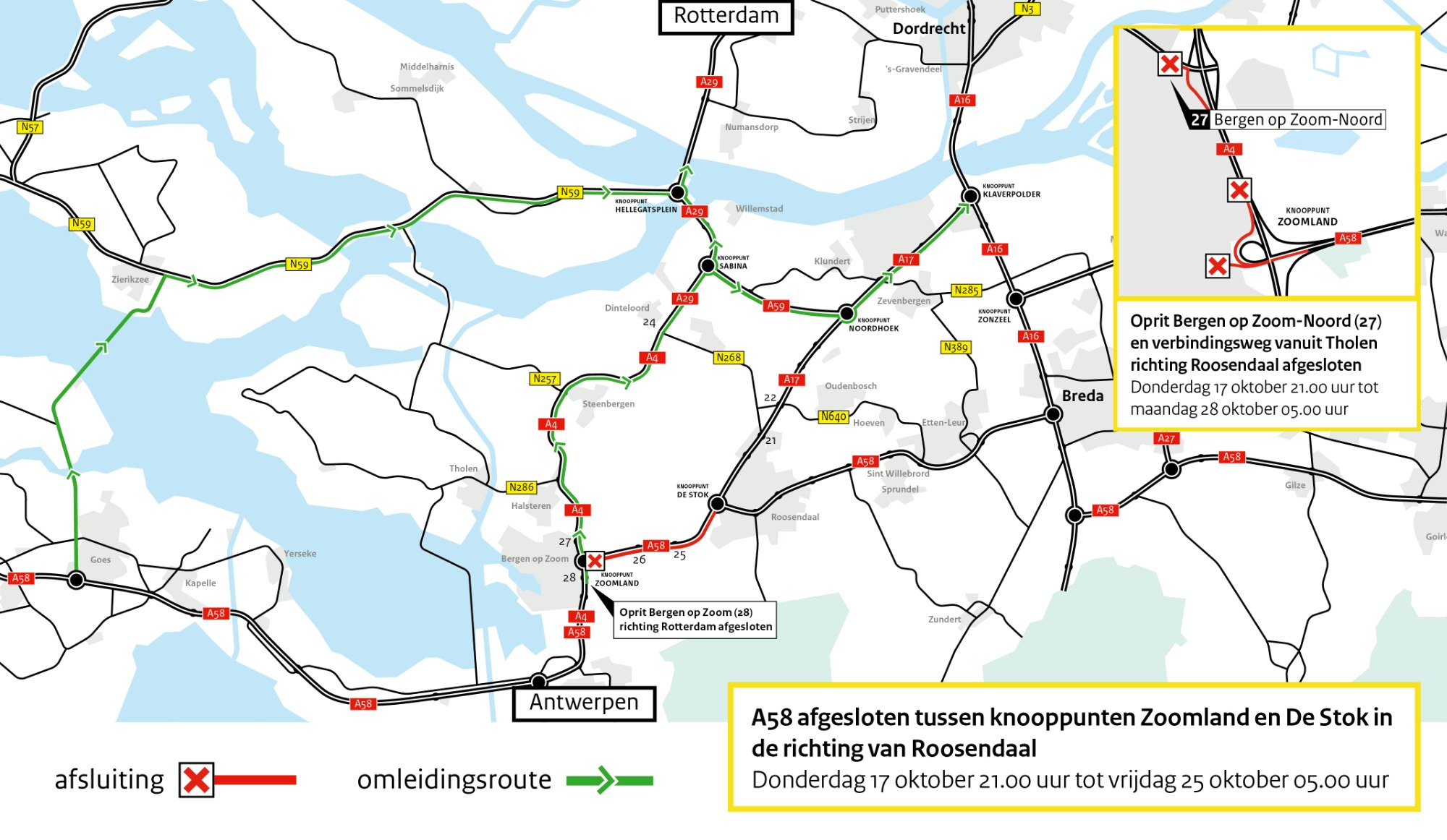 A58 Tussen Zoomland En De Stok Dicht 17 28 Oktober 2024 A58 Tussen Zoomland En De Stok Dicht 17 28 Oktober 2024
