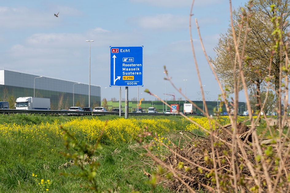 A2: nachtafsluiting afrit Echt (45) richting Maastricht; 30 juni - 1 juli 2025