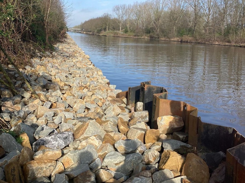 Wilhelminakanaal: werkzaamheden spuikanaal Sluis IV