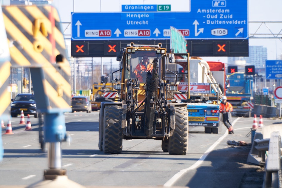 A4/A10: afsluitingen Zuidasdok; 20 - 23 februari 2026