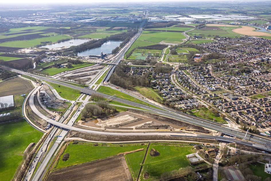 Aansluiting nieuwe verbindingsboog knooppunt Hooipolder A59 naar A27